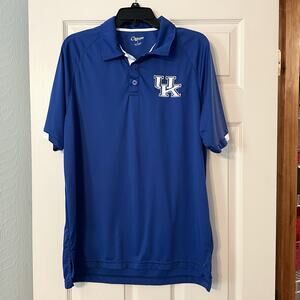 Kentucky Wildcats Chiliwear Men's Embroidered Short Sleeve Polo Shirt Blue Large